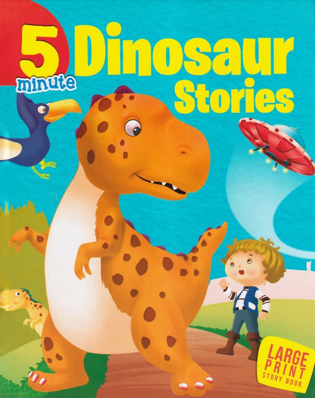 Large Print : 5 Minute Dinosaur Stories (হার্ডকভার) | Large Print : 5 Minute Dinosaur Stories (Hardcover)