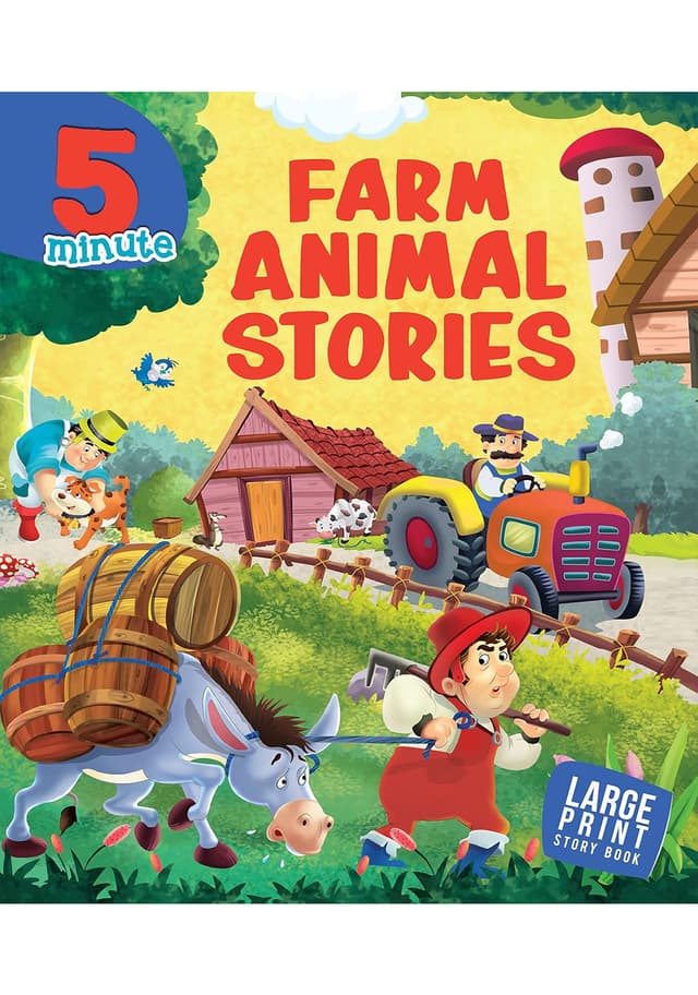 5 Minute Farm Animal Stories : Large Print (পেপারব্যাক) | 5 Minute Farm Animal Stories : Large Print (Paperback)