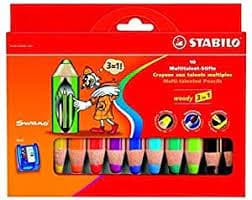 Stabilo Woody 3 in 1 Jumbo colou Pencil paket 880/10 | 