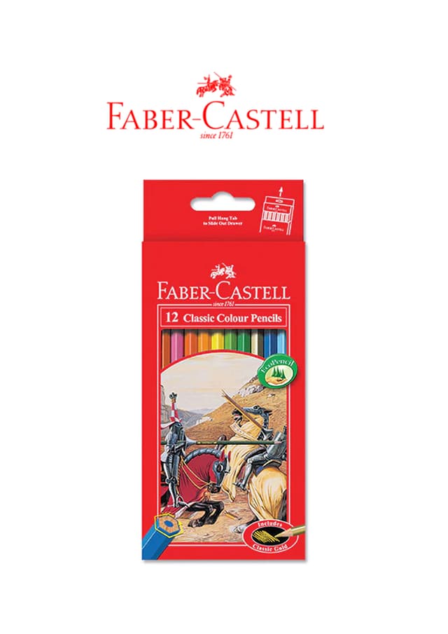 Faber-Castell 12 Classic Colour Pencils Long (115852) | 