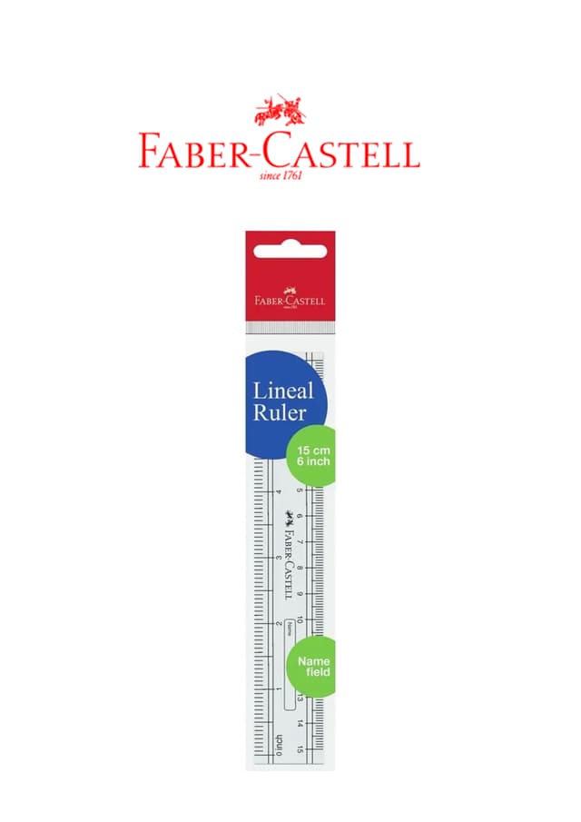Faber-Castell Lineal Ruler Scale 15 cm 6 Inch (170640) | 