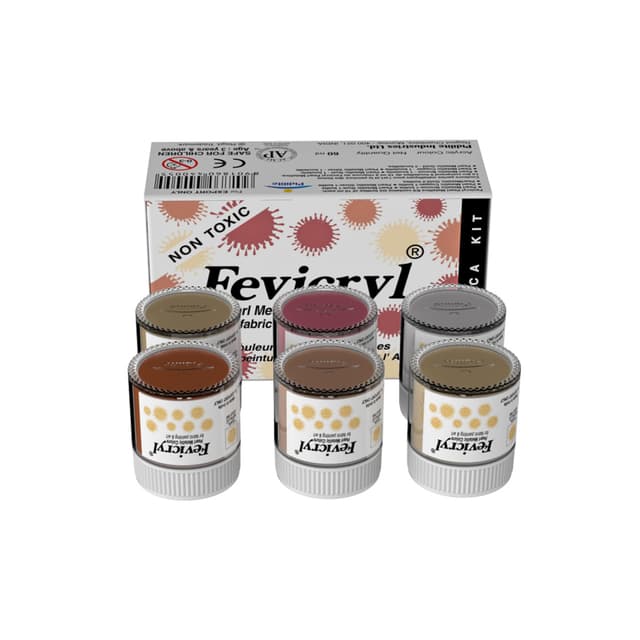 Fevicryl Acrylic Colour - Pearl Metallic Kit - 60 ml | 