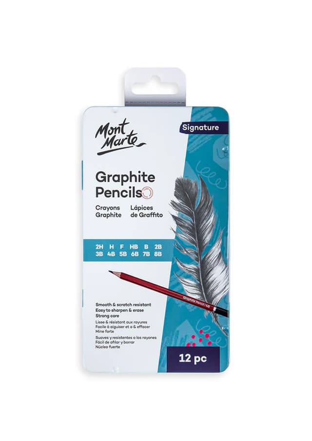 Mont Marte Graphite Pencil 12 Pcs (MPN0114) | 