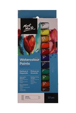 Mont Marte Watercolour Paints Signature 12pc x 12ml (PMHS0027) | 