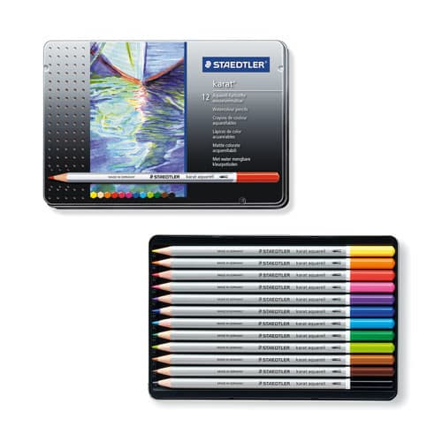 Staedtler Karat 12 Colour Pencil Flat Tin | 
