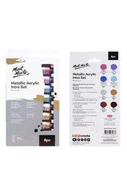 PMMT8181 MM Metallic Acrylic Intro Set 8pcs*18ml | 