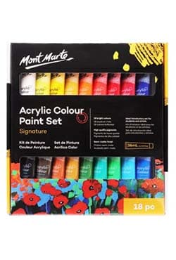 Mont Marte Signature Acrylic Paint Set 36ml * 18pce - MSCH1836 | 