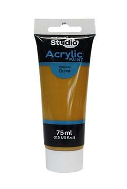 MSCH7505 M. M. Studio Acrylic Paint 75ml Yellow Ochre | 