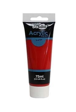 MSCH7510 M. M. Studio Acrylic Paint 75ml Scarlet | 