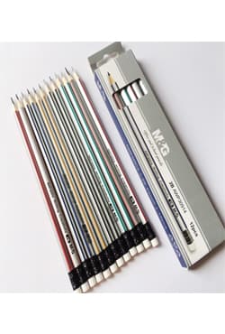 M&G AWP30914 2B High Quality Triangle Shape Wooden Pencil Per Each | 