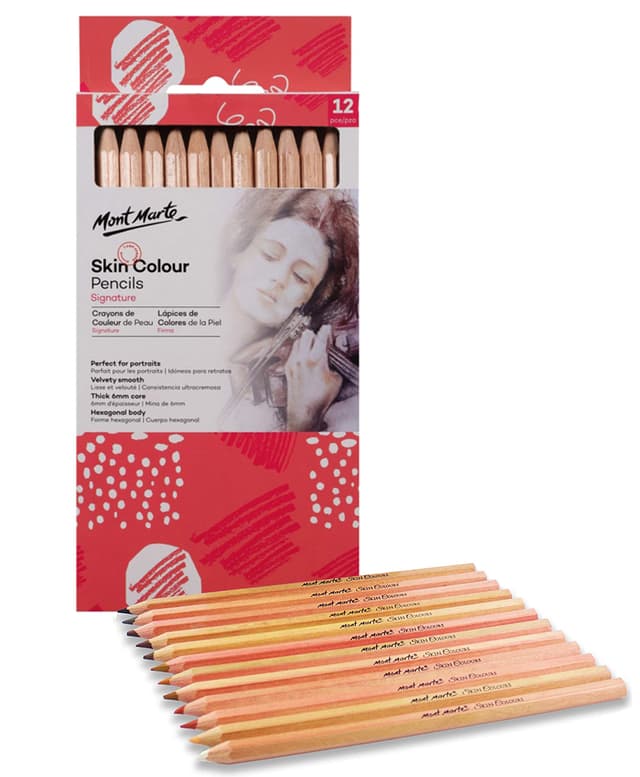 Mont Marte Skin Tints Coloured Pencils MPN0103 12pce | 
