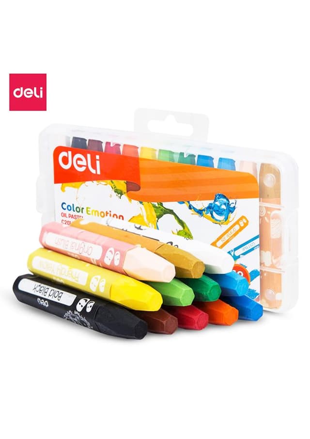 Deli Color Kids Oil Pastel 12 Colors (C20104) Box | 