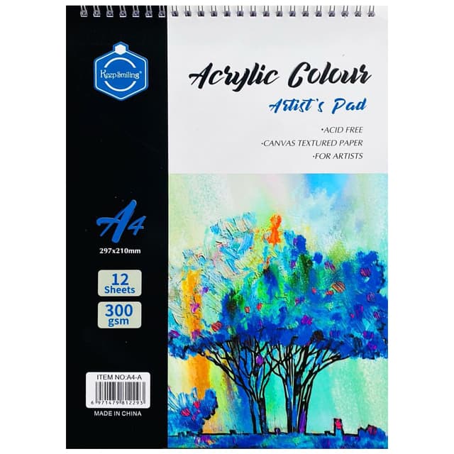 KeepSmiling Acrylic Colour Artists Pad A4 | 