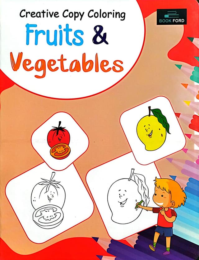 Creative Copy Coloring Fruits & Vegetablels (পেপারব্যাক) | Creative Copy Coloring Fruits & Vegetablels (Paperback)