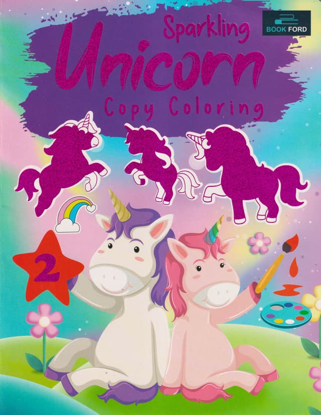 Sparkling Unicorn Copy Coloring 2 (পেপারব্যাক) | Sparkling Unicorn Copy Coloring 2 (Paperback)