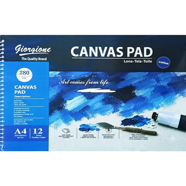 Giorgione Canvas Pad 280gsm A4 12 sheets | 