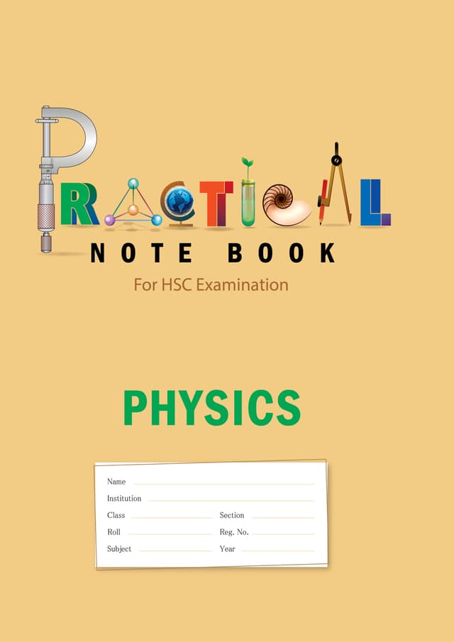 Panjeree Physics HSC Practical Note Book | 