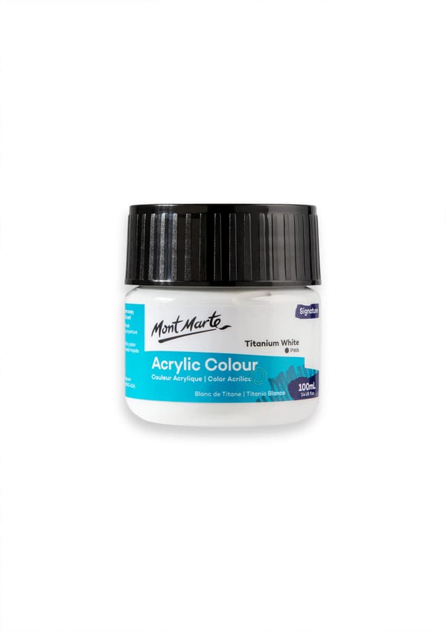 Mont Marte Acrylic Colour Titanium White 100ml (MSCH1001) | 