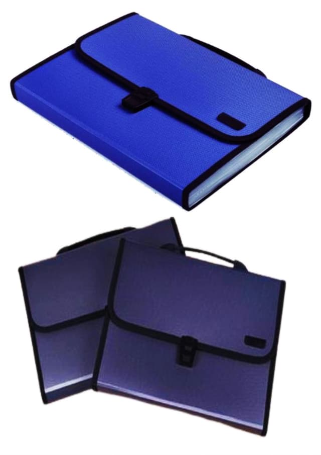 Expanding File Folder 12 Pockets- Blue and Gray Color (AWT90959) | 
