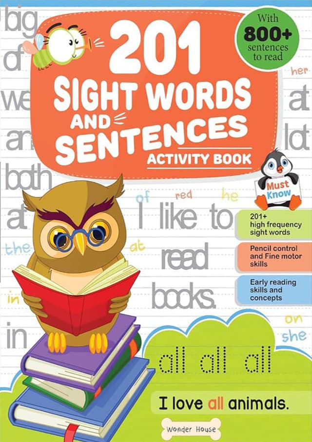 201 Sight Words And Sentences Activity Book (পেপারব্যাক) | 201 Sight Words And Sentences Activity Book (Paperback)