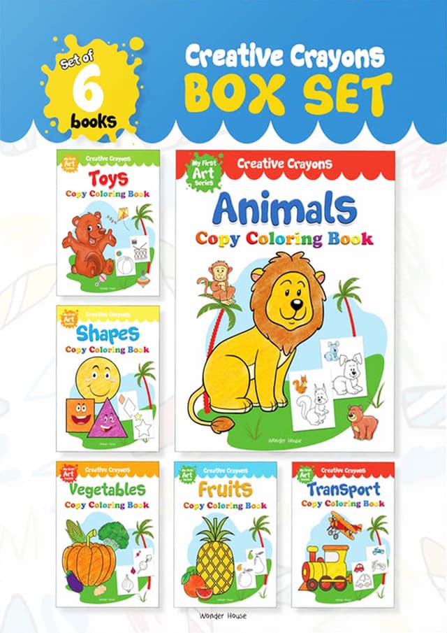 Creative Crayons Set of 6 books Box Set (পেপারব্যাক) | Creative Crayons Set of 6 books Box Set (Paperback)