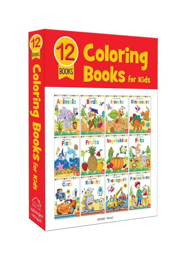 Coloring Books for Kids Boxset: Pack of 12 Copy (পেপারব্যাক) | Coloring Books for Kids Boxset: Pack of 12 Copy (Paperback)