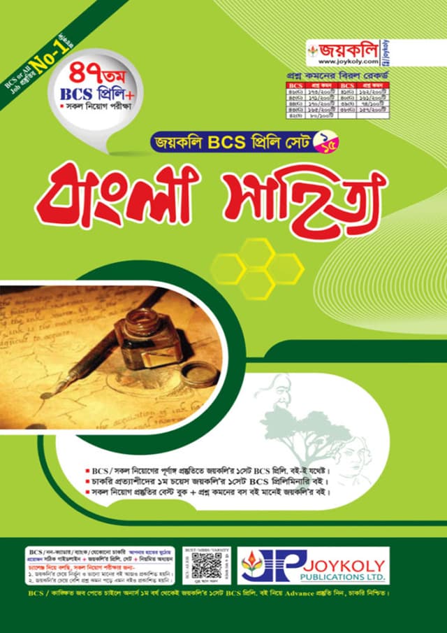 জয়কলি ৪৭তম BCS প্রিলি বাংলা সাহিত্য (পেপারব্যাক) | Joykoly 47th BCS Prili Bangla Sahitya (Paperback)