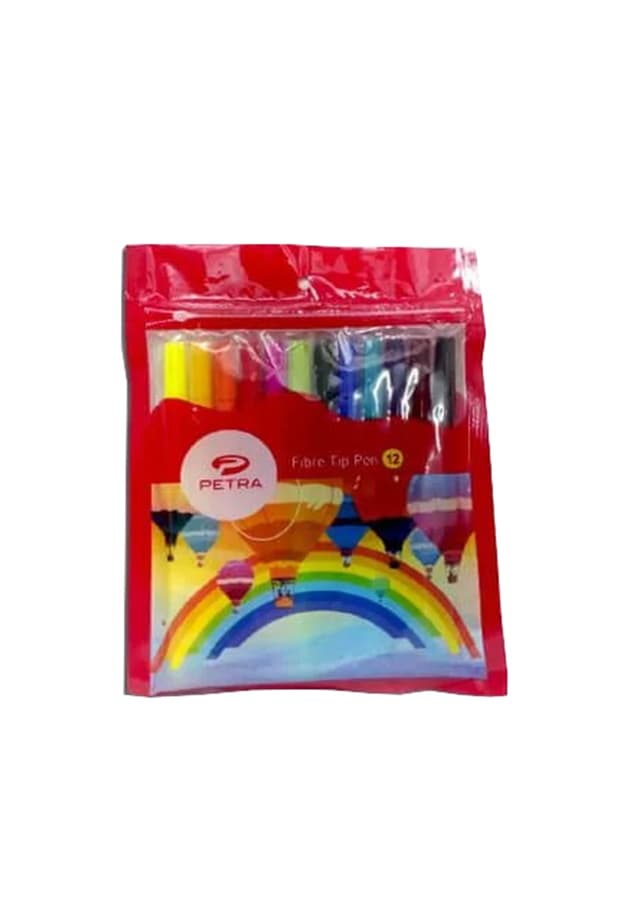 Petra Fiber Tip Pen- 12 Color (Assorted) -PFTP0012 | 