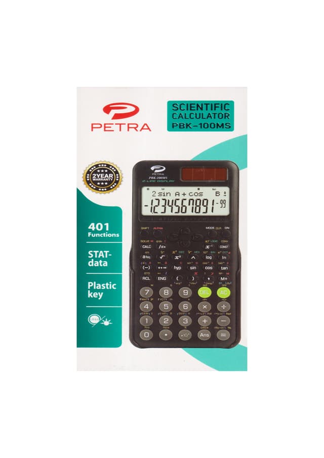 Petra Scientific Calculator 100ms Black PBK100MS | 