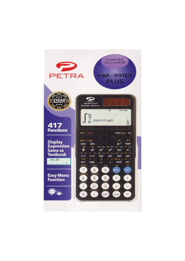 Petra Scientific Calculator 991ES Plus Black PBK99ESPLUS | 