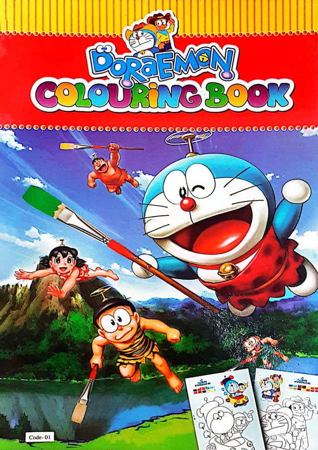 Doraemon Colouring Book (Code-01) (পেপারব্যাক) | Doraemon Colouring Book (Code-01) (Paperback)