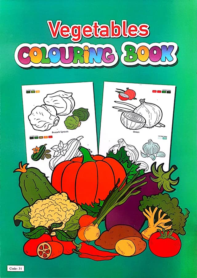 Vegetables Colouring Book (Code-31) (পেপারব্যাক) | Vegetables Colouring Book (Code-31) (Paperback)