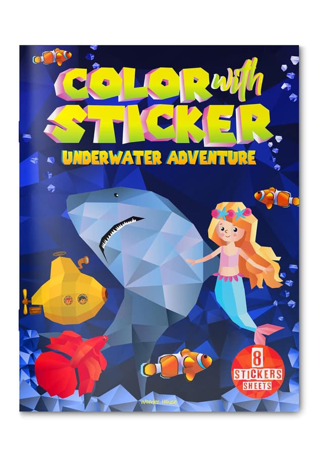 Color with sticker: Underwater Adventure (পেপারব্যাক) | Color with sticker: Underwater Adventure (Paperback)