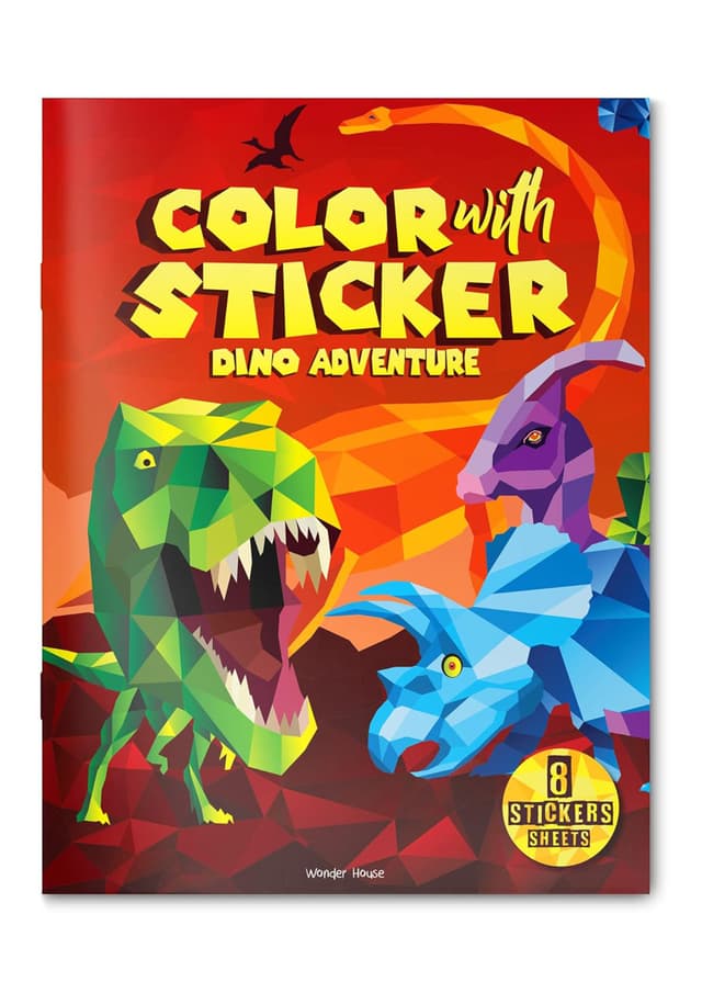 Color with sticker: Dino Adventure (পেপারব্যাক) | Color with sticker: Dino Adventure (Paperback)
