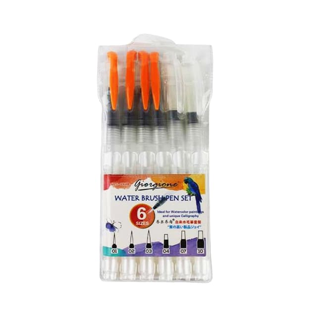 Giorgione Water Brush Pen Set 6 Size G-006WB | 
