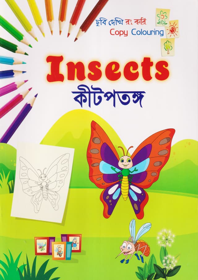 ছবি দেখি রং করি - কীটপতঙ্গ (পেপারব্যাক) | Copy Colouring - Insects (Paperback)