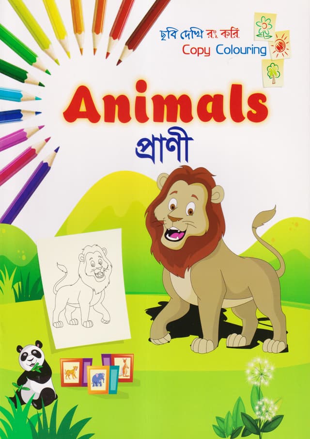 ছবি দেখি রং করি - প্রানী (পেপারব্যাক) | Copy Colouring - Animals (Paperback)