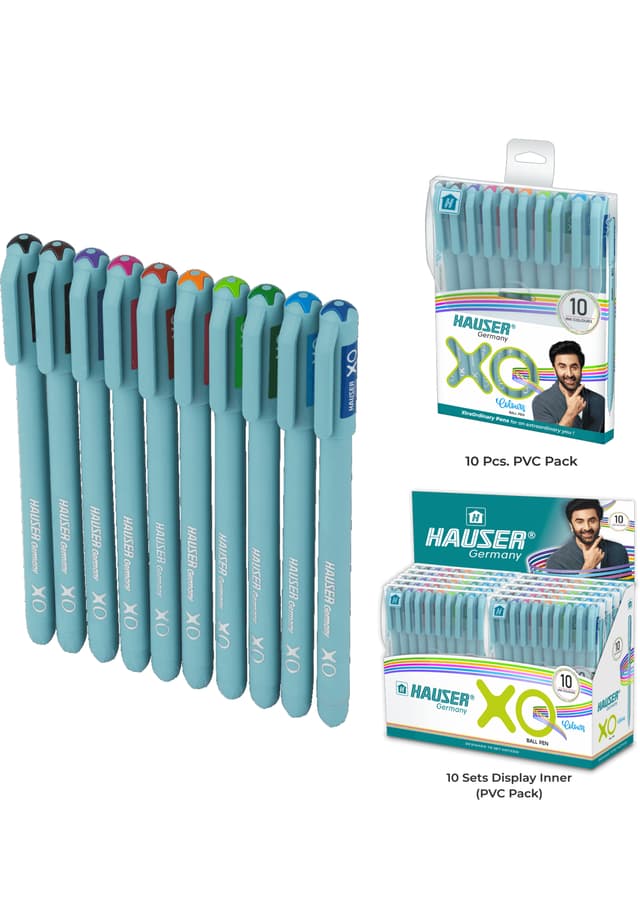 Hauser XO-Colours Ball Pen - 10Pcs Set | 