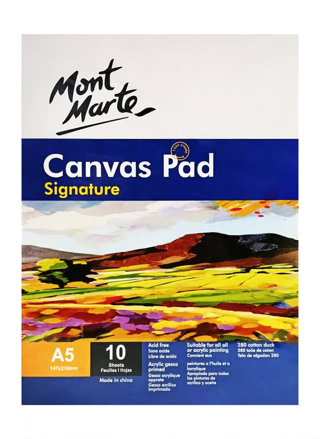 Mont Marte Canvas Pad Signature 10 Sheets A5 147*210mm | 