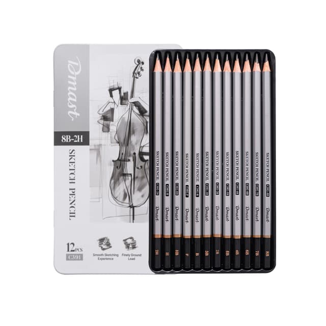 Deli Sketch Pencil 8B-2H - 12pcs (C391) | 