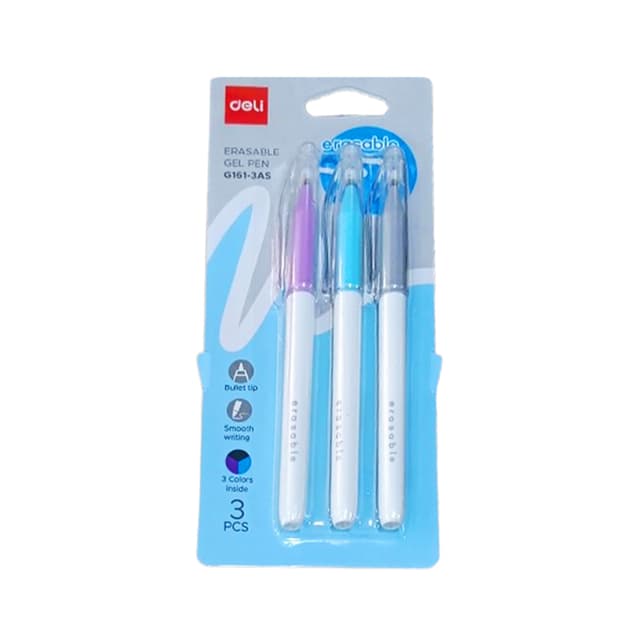 Deli Erasable Gel Pen 3pcs Set (G161-3AS) | 