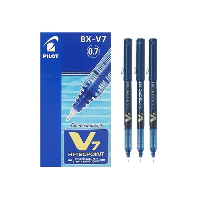 Pilot Hi-Tecpoint 0.7mm Roller Ball Pen (BX-V7-L) Blue Bleu Per Each | 