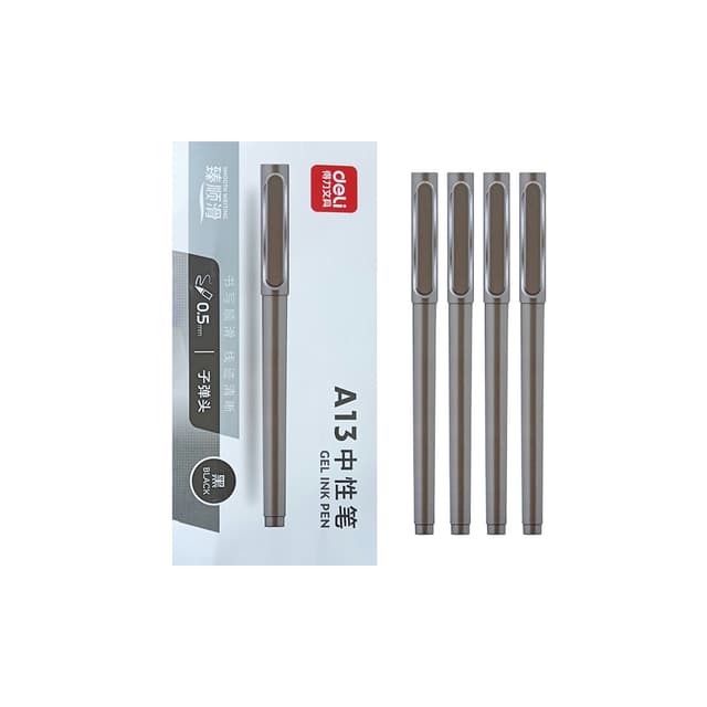 Deli Gel Ink Pen 0.5mm (A13-BK) Black Per Each | 