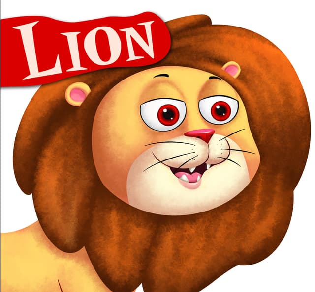 Board Book : Lion ( Animals and Birds ) - Cutout Board Books (হার্ডকভার) | Board Book : Lion ( Animals and Birds ) - Cutout Board Books (Hardcover)