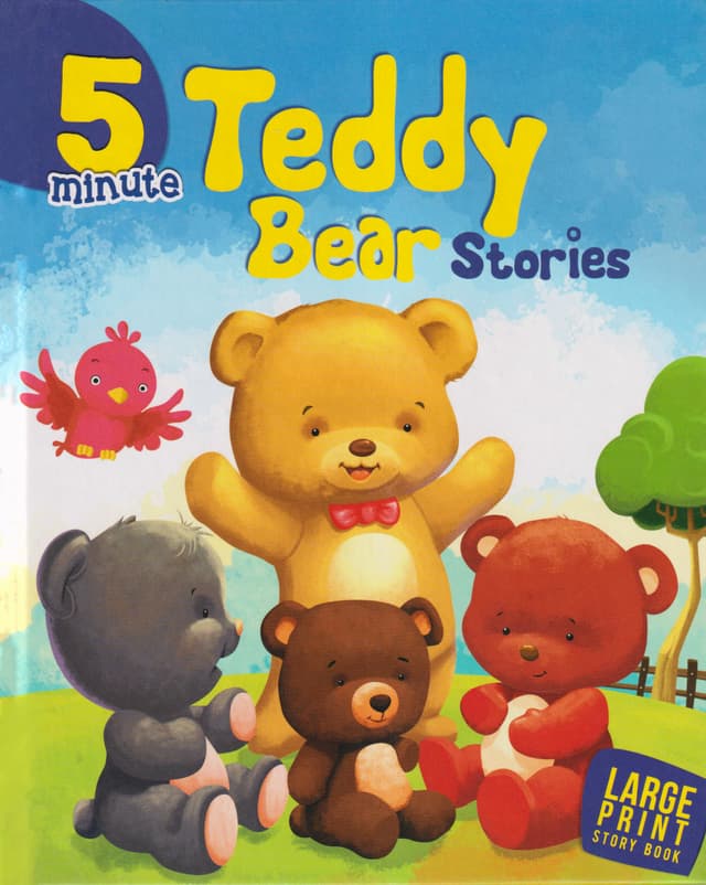 Large Print Story Book : 5 Minute Teddy Bear Stories (হার্ডকভার) | Large Print Story Book : 5 Minute Teddy Bear Stories (Hardcover)