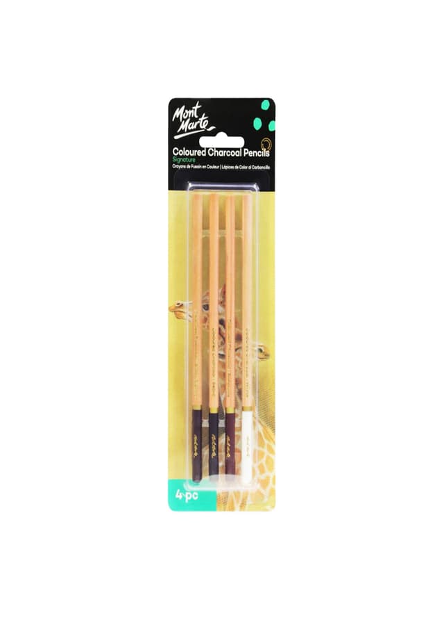 Mont Marte Coloured Charcoal Pencils 4 pc - MPN0085 |