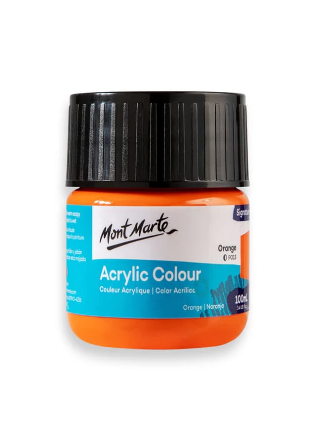Mont Marte Acrylic Colour Orange 100ml (MSCH1008) |