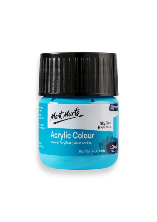 Mont Marte Acrylic Colour Sky Blue 100ml (MSCH1016) |