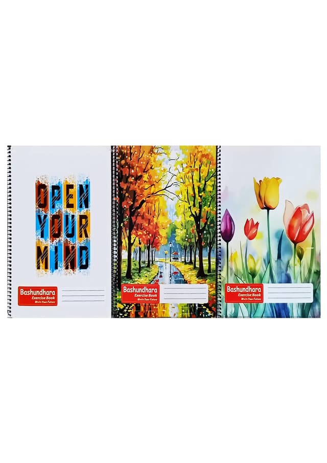 Bashundhara Exercise Book Math Margin 124 Page - Spiral Binding (P-61-M-SPI-124) |