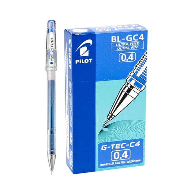 Pilot G-Tec-C4 Roller Ball Pen 0.4 (BL-GC4) Blue Bleu |